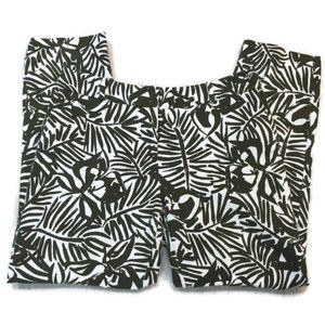 KATE SPADE Orchid Jackie Cropped Pants- Green leaf pattern. Size 2